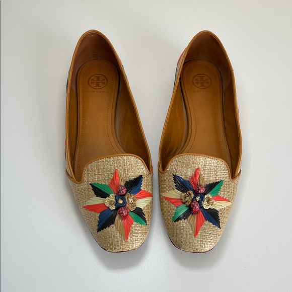 Tory Burch Woven Loafers with Star Design - Picture 1 of 5